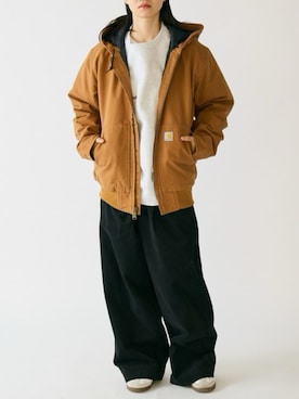 「アイテム（マウンテンパーカー）」を使った、onecoloryさん（レディース・157cm）の秋コーディネート