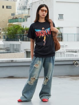 「NIRVANA（ニルヴァーナ）のアイテム」を使った、rooptokyo_irさん（レディース・160cm）の秋コーディネート