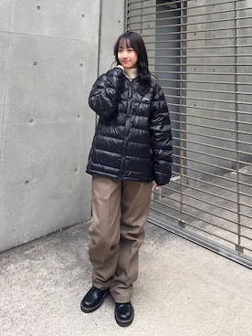 「Dr. Martens（ドクターマーチン）のアイテム」を使った、rooptokyo_irさん（レディース・157cm）の冬コーディネート