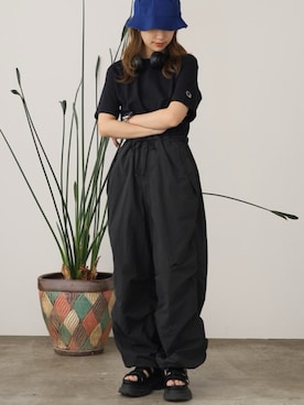 「Champion（チャンピオン）のアイテム」を使った、onecoloryさん（骨格ウェーブ・レディース・157cm）の夏コーディネート