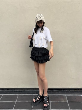 「ROOPTOKYO（ループトウキョウ）のアイテム」を使った、onecoloryさん（レディース・157cm）の夏コーディネート