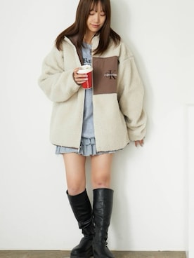 「アイテム（ブルゾン、ベージュ系）」を使った、rooptokyo_irさん（レディース・157cm）の秋コーディネート