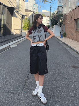 「アイテム（バッグ）」を使った、onecoloryさん（レディース・157cm）の夏コーディネート