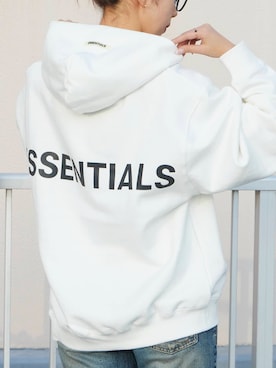 「アイテム（パーカー、ホワイト系）」を使った、rooptokyo_irさん（レディース・157cm）の秋コーディネート