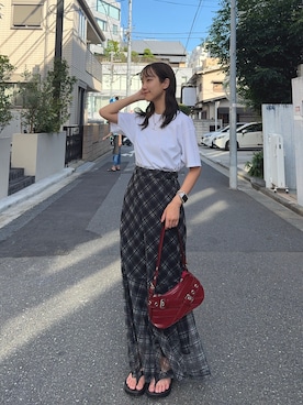「ROOPTOKYO（ループトウキョウ）のアイテム」を使った、onecoloryさん（レディース・157cm）の夏コーディネート