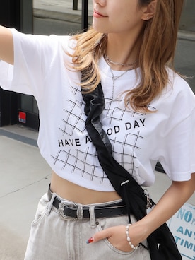 「ROOPTOKYO（ループトウキョウ）のアイテム」を使った、onecoloryさん（レディース・157cm）の夏コーディネート
