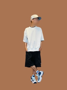 「GU（ジーユー）のアイテム（スウェット、グレー系）」を使った、369(弥勒)さん（メンズ・162cm）の夏コーディネート