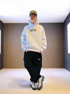 「NIKE（ナイキ）のアイテム（スニーカー、イエロー系）」を使った、369(弥勒)さん（メンズ・162cm）の春コーディネート