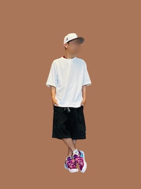 「GU（ジーユー）のアイテム（スウェット、ホワイト系）」を使った、369(弥勒)さん（メンズ・162cm）の夏コーディネート