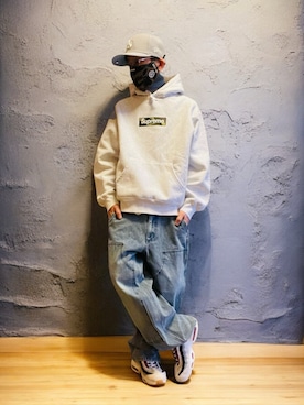 「Supreme （シュプリーム）のアイテム」を使った、369(弥勒)さん（メンズ・162cm）の冬コーディネート