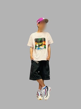 「Supreme （シュプリーム）のアイテム」を使った、369(弥勒)さん（メンズ・162cm）の夏コーディネート