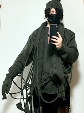 「doublet（ダブレット）のアイテム（ニット/セーター）」を使った、kiriki69さん（メンズ・168cm）の冬コーディネート