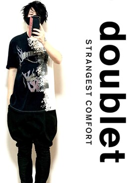 「doublet（ダブレット）のアイテム（Tシャツ/カットソー）」を使った、kiriki69さん（メンズ・168cm）の春コーディネート