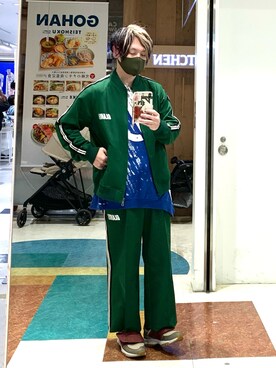 「glamb（グラム）のアイテム（ジャージ）」を使った、kiriki69さん（メンズ・168cm）の秋コーディネート