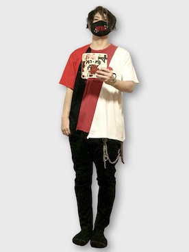 「アイテム（ウォレットチェーン）」を使った、kiriki69さん（メンズ・168cm）の秋コーディネート