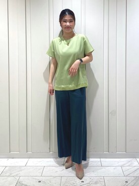 「キュプラ」｜「アイテム（その他）」を使った、YUMEさん（レディース・158cm）の春コーディネート