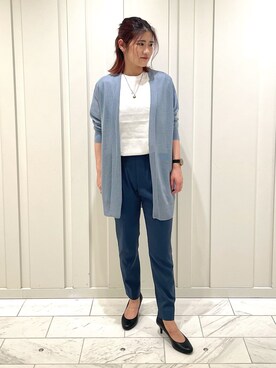 「シアーカーディガン」｜「アイテム（その他）」を使った、YUMEさん（レディース・158cm）の春コーディネート