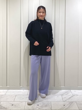 「カシミヤ」｜「アイテム（その他）」を使った、YUMEさん（レディース・158cm）の冬コーディネート