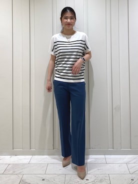 「ボーター」｜「アイテム（その他）」を使った、YUMEさん（レディース・158cm）の春コーディネート