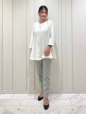 「フレア」｜「アイテム（その他）」を使った、YUMEさん（レディース・158cm）の秋コーディネート