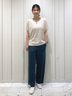 「キュプラ」｜「アイテム（その他）」を使った、YUMEさん（レディース・158cm）の春コーディネート