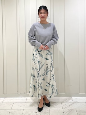「ボートネック」｜「アイテム（ジャケット/アウター）」を使った、YUMEさん（レディース・158cm）の冬コーディネート