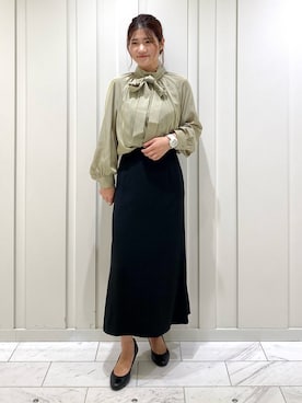 「ボウタイ」｜「アイテム（その他）」を使った、YUMEさん（レディース・158cm）の夏コーディネート