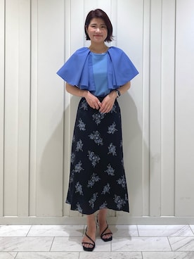 「ブルー×ブラック」｜「アイテム（その他）」を使った、YUMEさん（レディース・158cm）の夏コーディネート