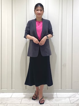 「羽織り」｜「アイテム（その他）」を使った、YUMEさん（レディース・158cm）の春コーディネート