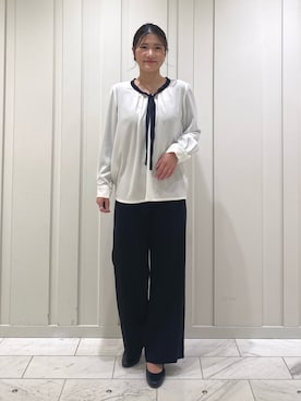 「オケージョン」｜「アイテム（ステンカラーコート）」を使った、YUMEさん（レディース・158cm）の冬コーディネート