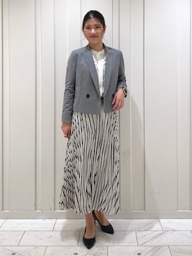 「オーバーシャツ」｜「アイテム（ジャケット/アウター）」を使った、YUMEさん（レディース・158cm）の冬コーディネート