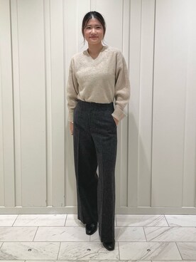 「メンズライクコーデ」｜「アイテム（その他）」を使った、YUMEさん（レディース・158cm）の秋コーディネート