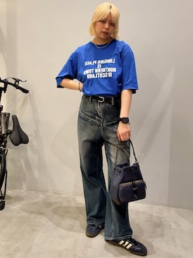 「TAKEO KIKUCHI（タケオキクチ）のアイテム」を使った、𝐘𝐔𝐍𝐀さん（レディース・165cm）の夏コーディネート