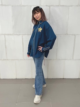 「jouetie（ジュエティ）のアイテム（スニーカー）」を使った、𝐘𝐔𝐍𝐀さん（レディース・164cm）の春コーディネート