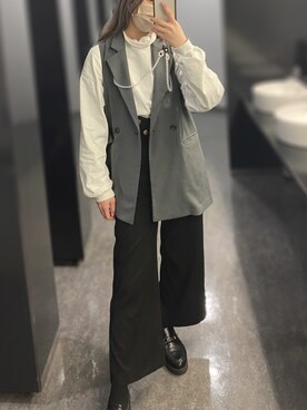 「RESEXXY」｜「アイテム（その他アウター）」を使った、𝐘𝐔𝐍𝐀さん（レディース・164cm）の春コーディネート