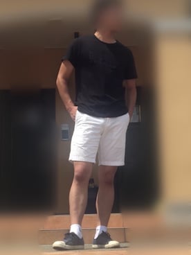「HUGO BOSS（ヒューゴボス）のアイテム（トップス）」を使った、kyoさん（メンズ・173cm）の夏コーディネート