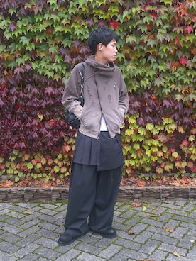 「アイテム（スカート）」を使った、yosiさん（メンズ・178cm）の秋コーディネート