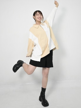 「Avail（アベイル）のアイテム」を使った、りぃむさん（レディース・160cm）の春コーディネート
