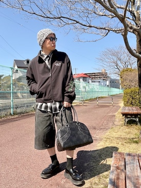 「ajouter flow（アジューテフロー）のアイテム（ジャケット/アウター）」を使った、クリパン7.12さん（メンズ・169cm）の春コーディネート