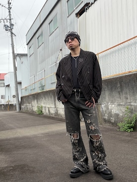 「アイテム（テーラードジャケット、その他）」を使った、クリパン7.12さん（メンズ・169cm）の秋コーディネート