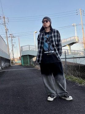 「ajouter flow（アジューテフロー）のアイテム」を使った、クリパン7.12さん（メンズ・169cm）の春コーディネート