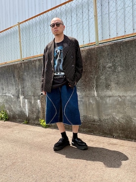 「Jieda（ジエダ）のアイテム」を使った、クリパン7.12さん（メンズ・169cm）の春コーディネート