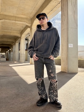 「DAIRIKU（ダイリク）のアイテム」を使った、クリパン7.12さん（メンズ・169cm）の春コーディネート