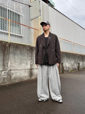 「アイテム（テーラードジャケット、その他）」を使った、クリパン7.12さん（メンズ・169cm）の秋コーディネート