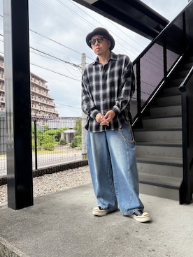 「CA4LA（カシラ）のアイテム」を使った、クリパン7.12さん（メンズ・170cm）の秋コーディネート