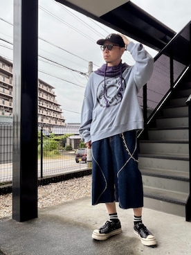 「アイテム（ウォレットチェーン）」を使った、クリパン7.12さん（メンズ・169cm・40代）の秋コーディネート