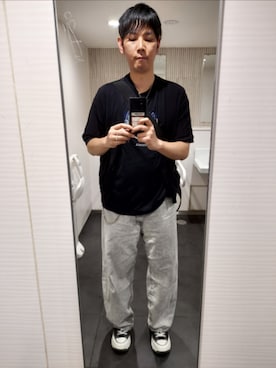 「URBAN RESEARCH DOORS（アーバンリサーチドアーズ）のアイテム（カーディガン/ボレロ、ブラック系）」を使った、shinn_akkunnさん（メンズ・180cm）の春コーディネート