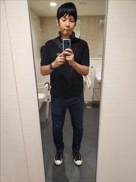 「FRED PERRY（フレッドペリー）のアイテム（Tシャツ/カットソー）」を使った、shinn_akkunnさん（メンズ・180cm）の夏コーディネート