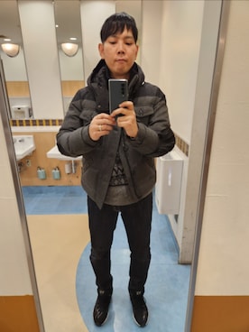 「Y-3（ワイスリー）のアイテム」を使った、shinn_akkunnさん（メンズ・180cm）の冬コーディネート