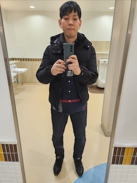 「Y-3（ワイスリー）のアイテム」を使った、shinn_akkunnさん（メンズ・180cm）の冬コーディネート